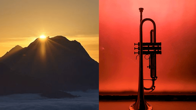 Musikalischer Sonnenaufgang auf dem Gipfel